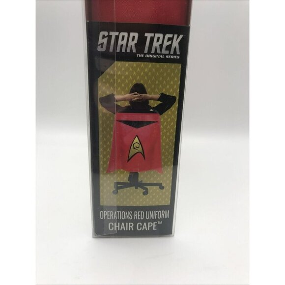 Star Trek Operations Red Uniform Chair Cape By Entertainment Earth -Storage Wear - Picture 2 of 3